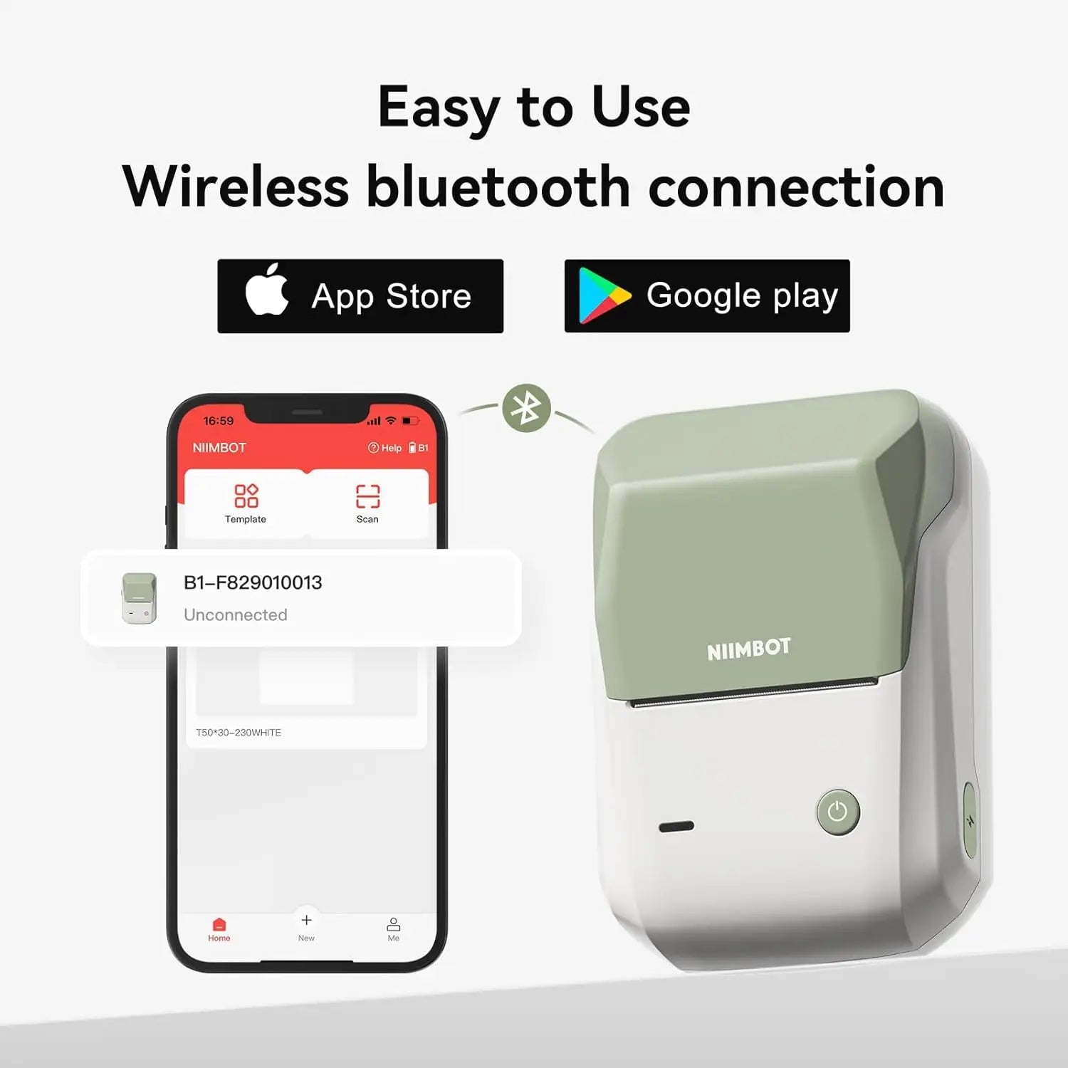 NIIMBOT B1 Wireless Label Printer for Home & Business