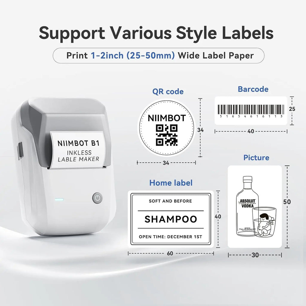NIIMBOT B1 Wireless Label Printer for Home & Business