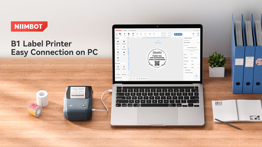 NIIMBOT B1 Wireless Label Printer for Home & Business