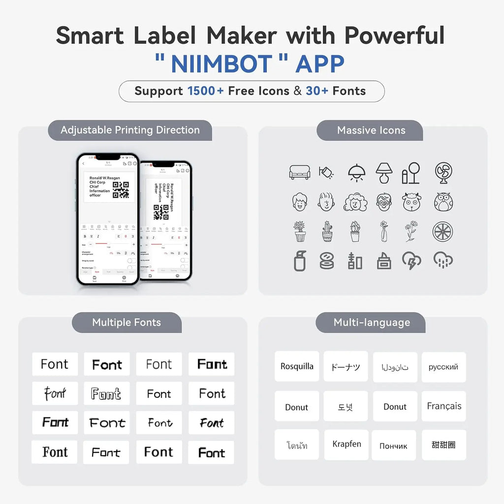 NIIMBOT B1 Wireless Label Printer for Home & Business