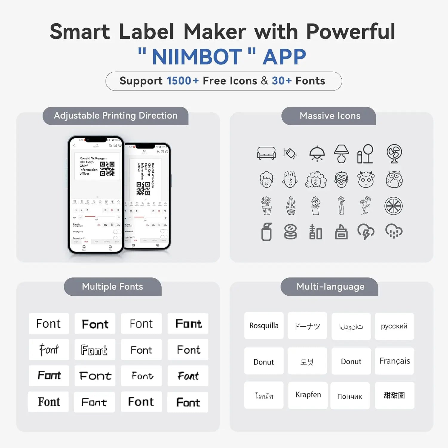 NIIMBOT B1 Wireless Label Printer for Home & Business