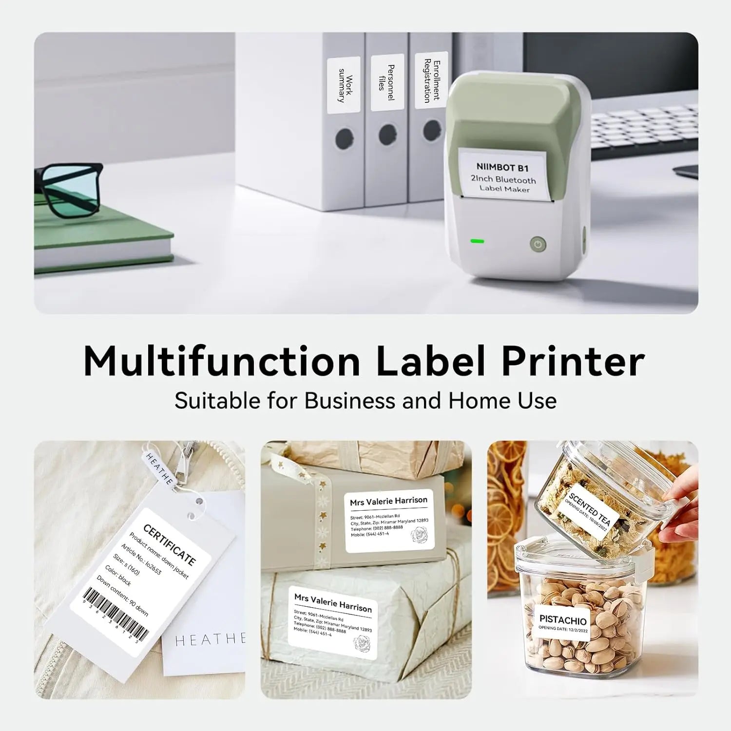NIIMBOT B1 Wireless Label Printer for Home & Business